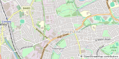 Map of Tipton, West Midlands