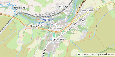 Map of West Yorkshire