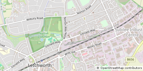 Map of Letchworth Garden City