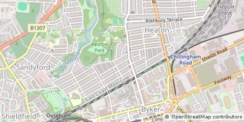 Map of Newcastle Upon Tyne