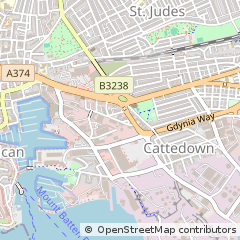 Map of Plymouth, Devon