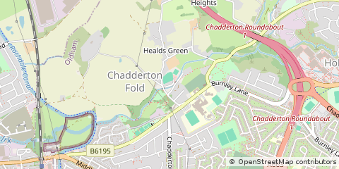 Map of Oldham, Lancs
