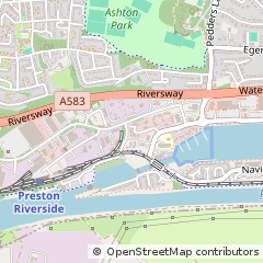 Map of Riversway, Preston, Lancashire