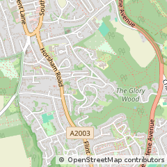Map of Dorking, Surrey