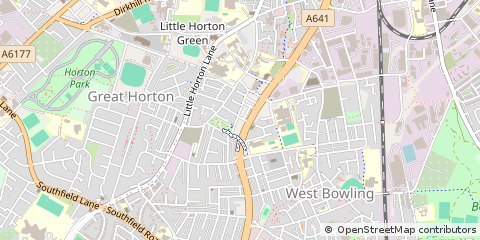 Map of Bradford, West Yorkshire