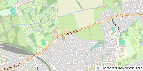 Map of Enfield, Middlesex