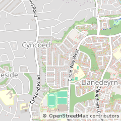 Map of Cardiff, South Glamorgan