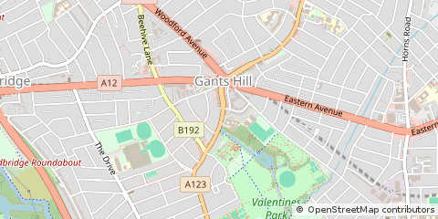 Map of Ilford, Essex