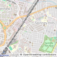 Map of Leicester, Leicestershire