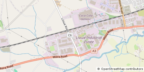 Map of Lissue Road, Lisburn
