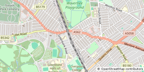 Map of Liverpool, Merseyside