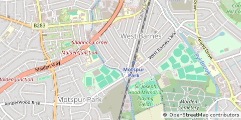 Map of NEW Malden, Surrey