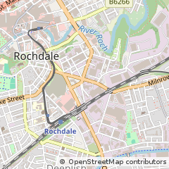 Map of Rochdale, Lancashire