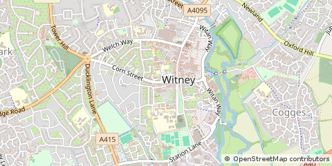 Map of Witney, Oxfordshire