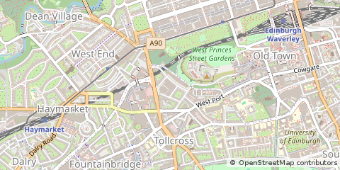 Map of Edinburgh, Midlothian