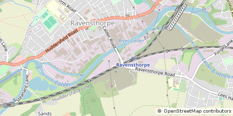 Map of Dewsbury, West Yorkshire