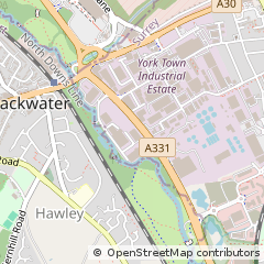 Map of Camberley, Surrey