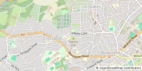 Map of Sheffield