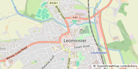 Map of Leominster, Herefordshire