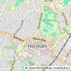 Map of Horsham, West Sussex