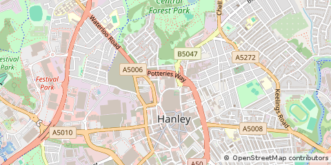 Map of Stoke-on-Trent, Staffordshire