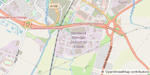 Map of Kings Lynn, Norfolk