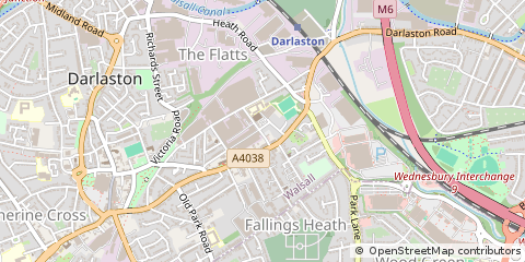 Map of Wednesbury, West Midlands