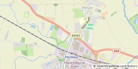 Map of Pershore, Worcestershire