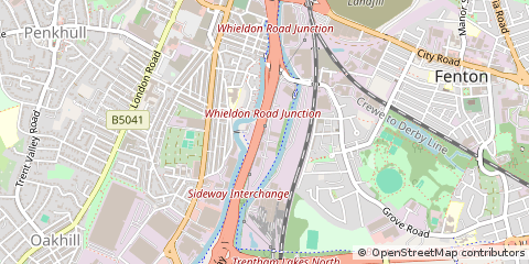 Map of Stoke-on-Trent, Staffordshire