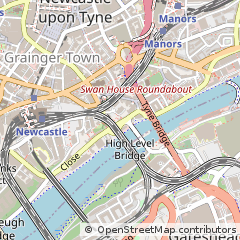 Map of Newcastle Upon Tyne, Tyne & Wear