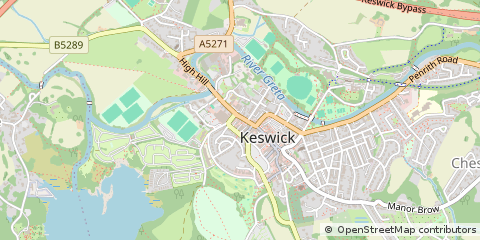 Map of Keswick, Cumbria