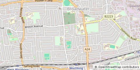 Map of Worthing, West Sussex
