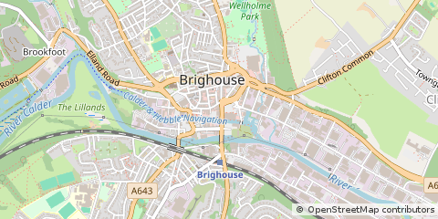 Map of Brighouse, West Yorkshire