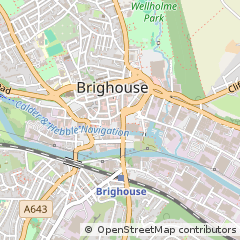 Map of Brighouse, West Yorkshire