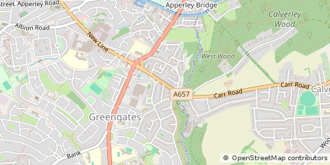 Map of Bradford, West Yorkshire