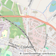 Map of Coalville, Leicestershire