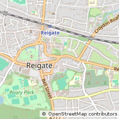 Map of Reigate, Surrey