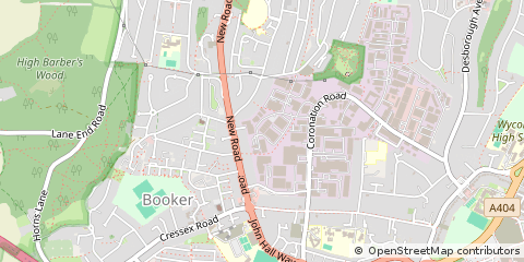 Map of High Wycombe, Buckinghamshire