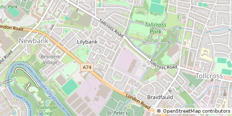 Map of Glasgow, Lanarkshire