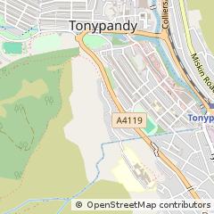 Map of Tonypandy, Rhondda Cynon Taff