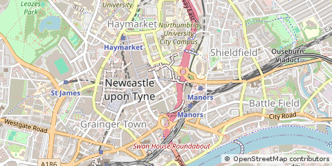 Map of Newcastle Upon Tyne