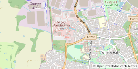 Map of Warrington
