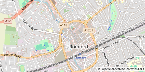 Map of Romford