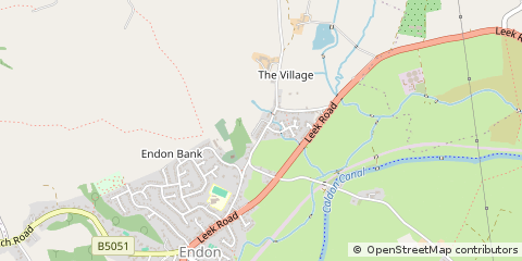 Map of Endon, Staffordshire