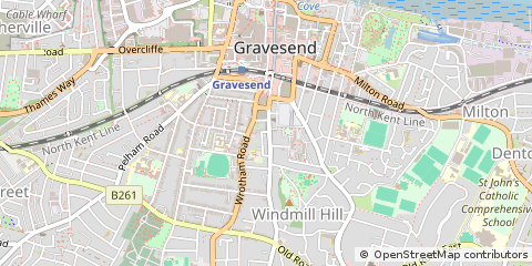 Map of Gravesend, Kent
