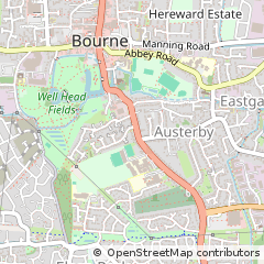 Map of Bourne, Lincolnshire