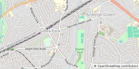 Map of Hornchurch, Essex