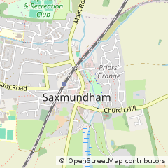 Map of Saxmundham, Suffolk