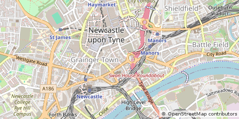 Map of Newcastle Upon Tyne