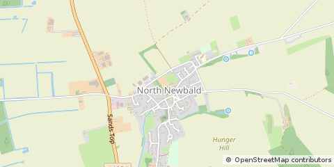 Map of North Newbald, East Riding of Yorkshire